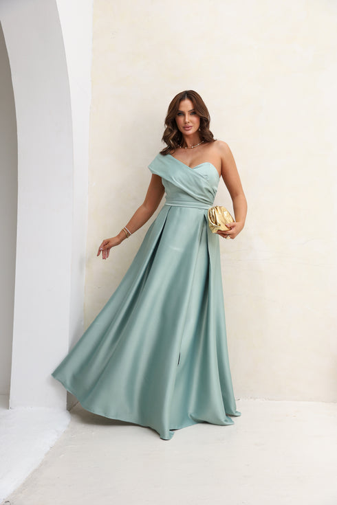 VESTIDO UM OMBRO SÓ RODADO VESTIDO DE FESTA PETRA FINA